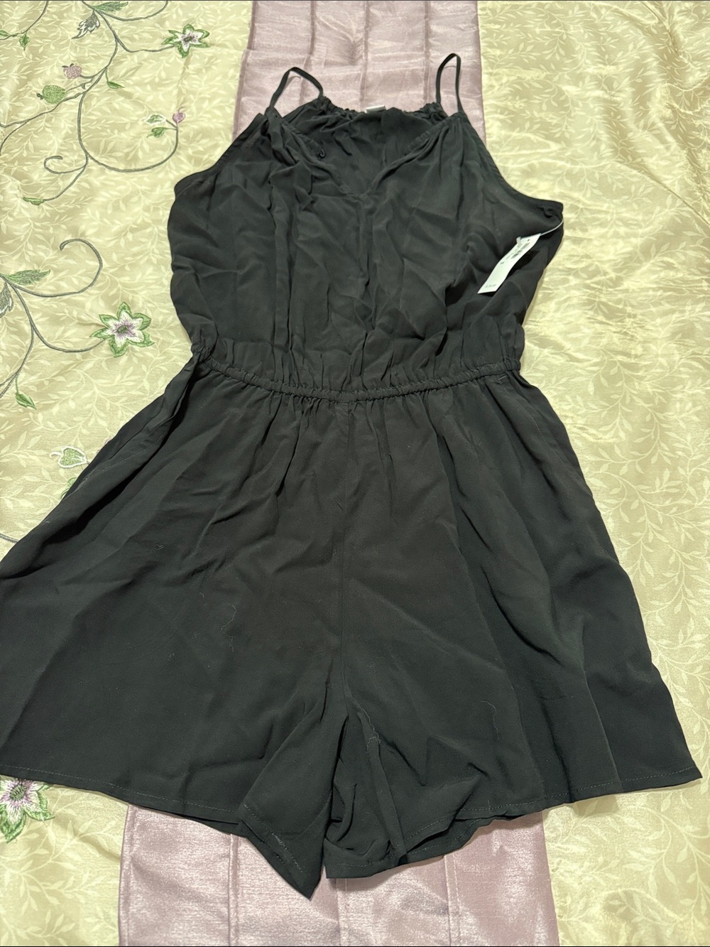 Old Navy Black Elastic-Waist Romper